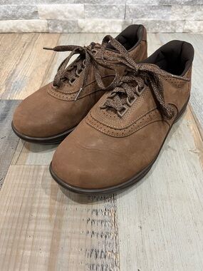SAS Men's Brown Lace-Up Oxford Comfort Shoes